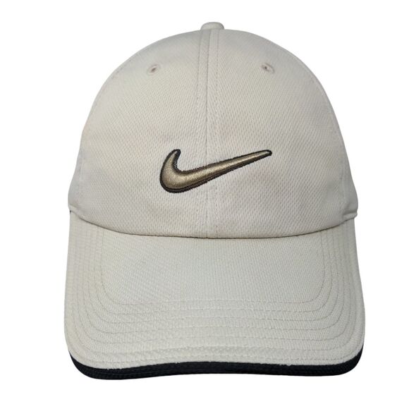 Nike Golf Strapback Hat Tan OSFM Adjustable Embroidered Swoosh 6 Panel - Picture 1 of 9